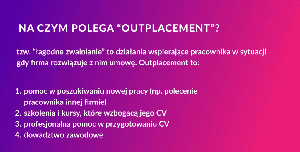Na czym polega outplacement - infografika
