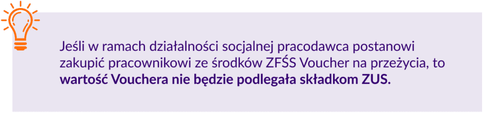 Wartość vouchera na przeżycia nie będzie podlegała składkom ZUS w ramach ZFŚS 2024